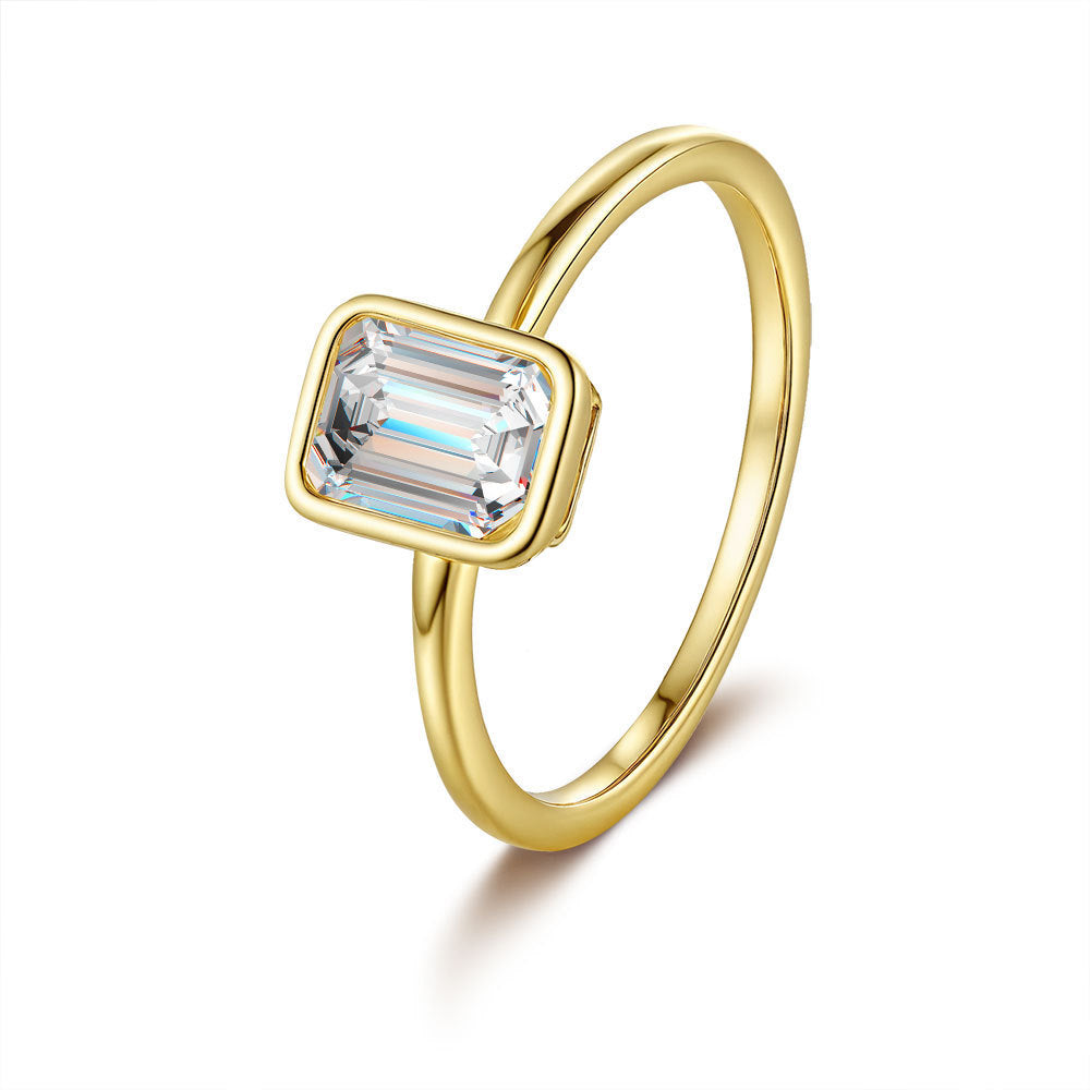 Womens Zircon Ring With 18K Gold Platingdirect From The Source
