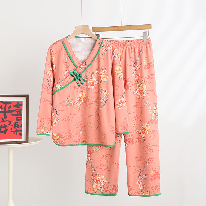 Womens Chinese Style Printed Loungewear Set