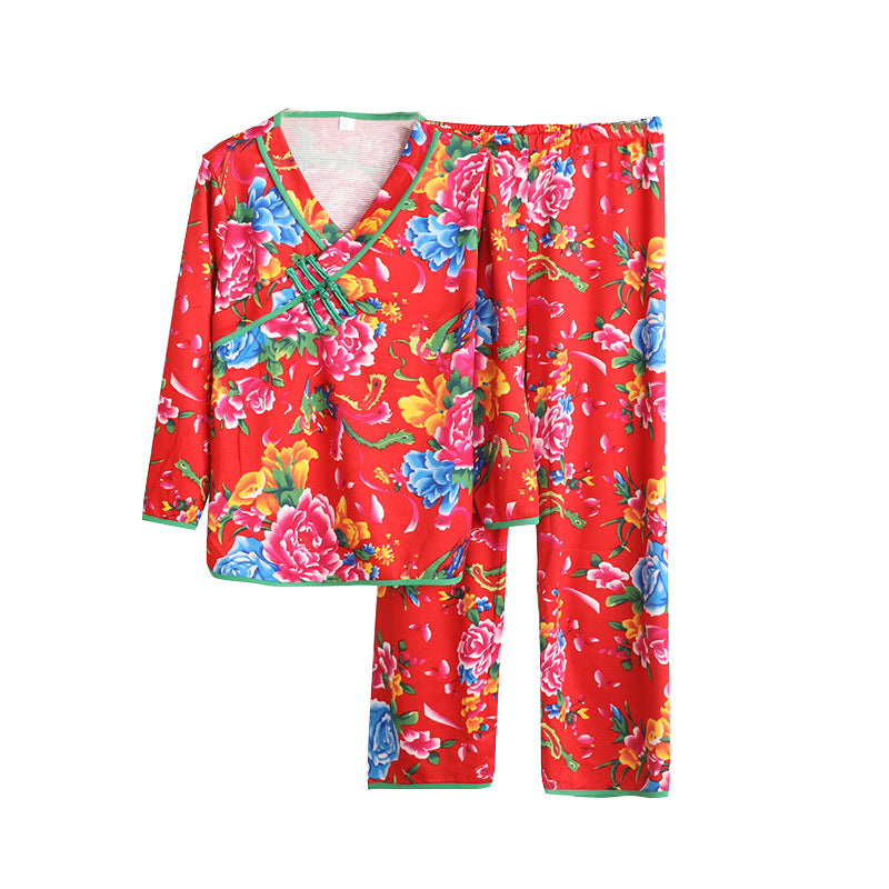 Womens Chinese Style Printed Loungewear Set
