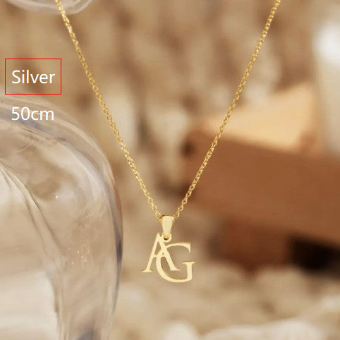 Fashionable Stainless Steel Custom English Letter Necklace