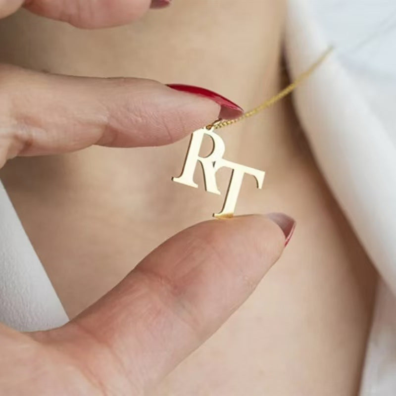 Fashionable Stainless Steel Custom English Letter Necklace