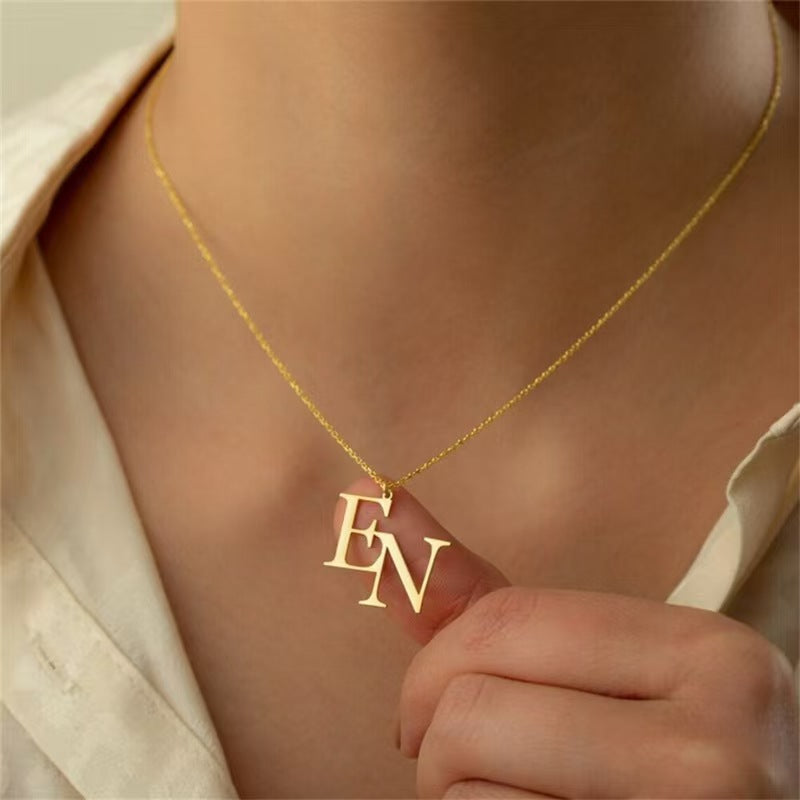 Fashionable Stainless Steel Custom English Letter Necklace