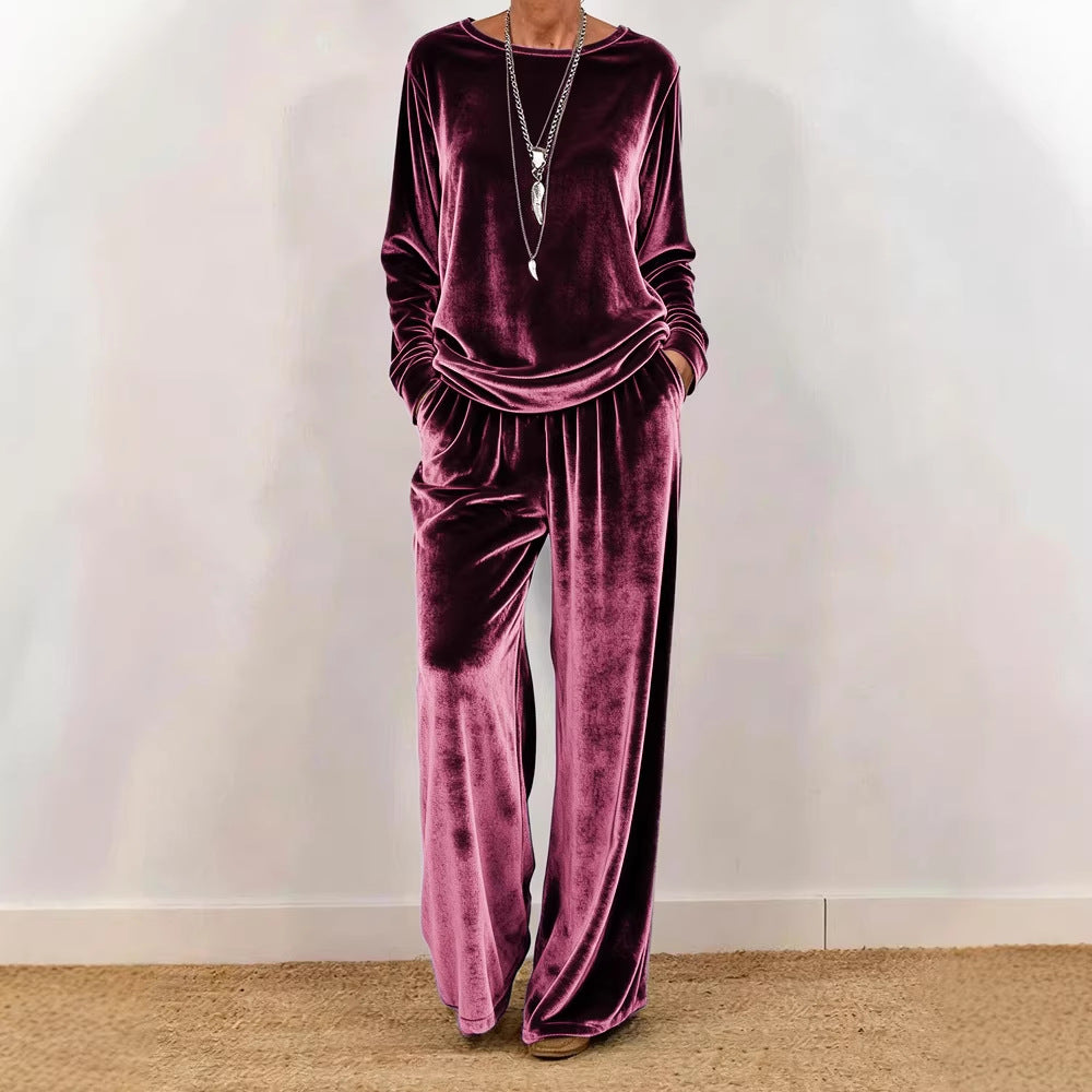 Stylish Minimalist And Relaxed Fit Womens Long Sleeve Set