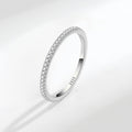 Fashionable Full Diamond Tail Stacked Single Row Ring