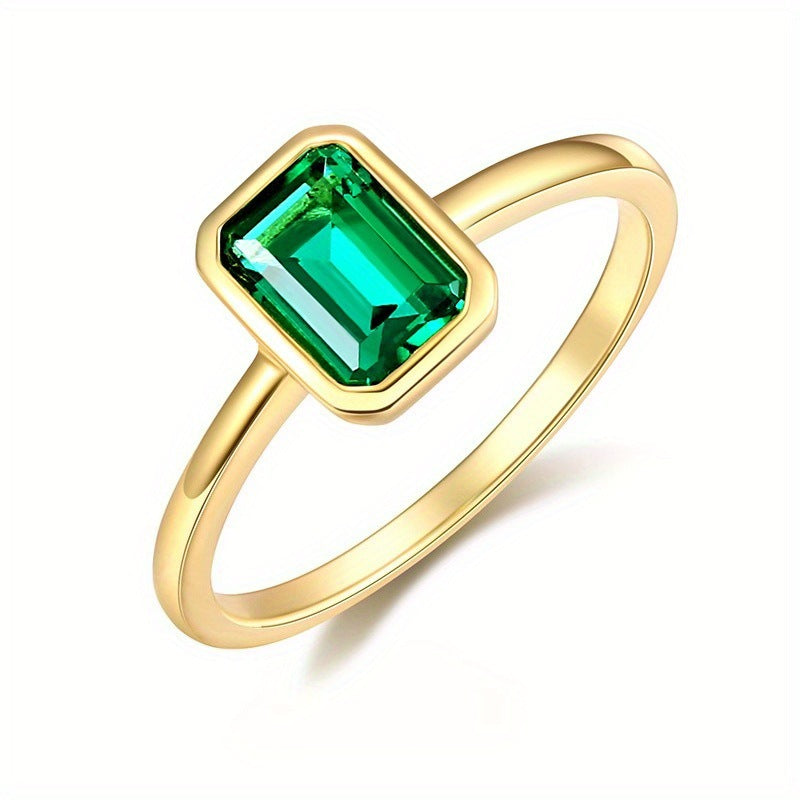 Womens Zircon Ring With 18K Gold Platingdirect From The Source