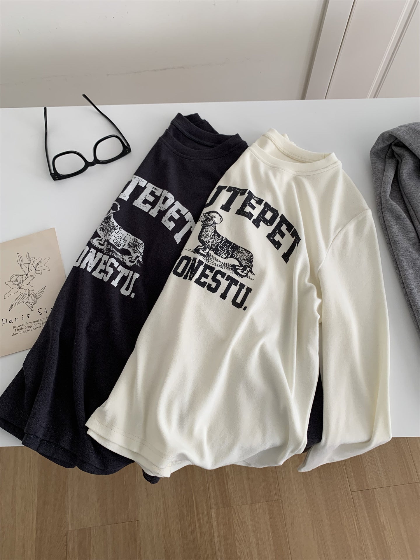 High-elastic Soft And Chewy Cartoon Puppy-Print T-Shirt For Women