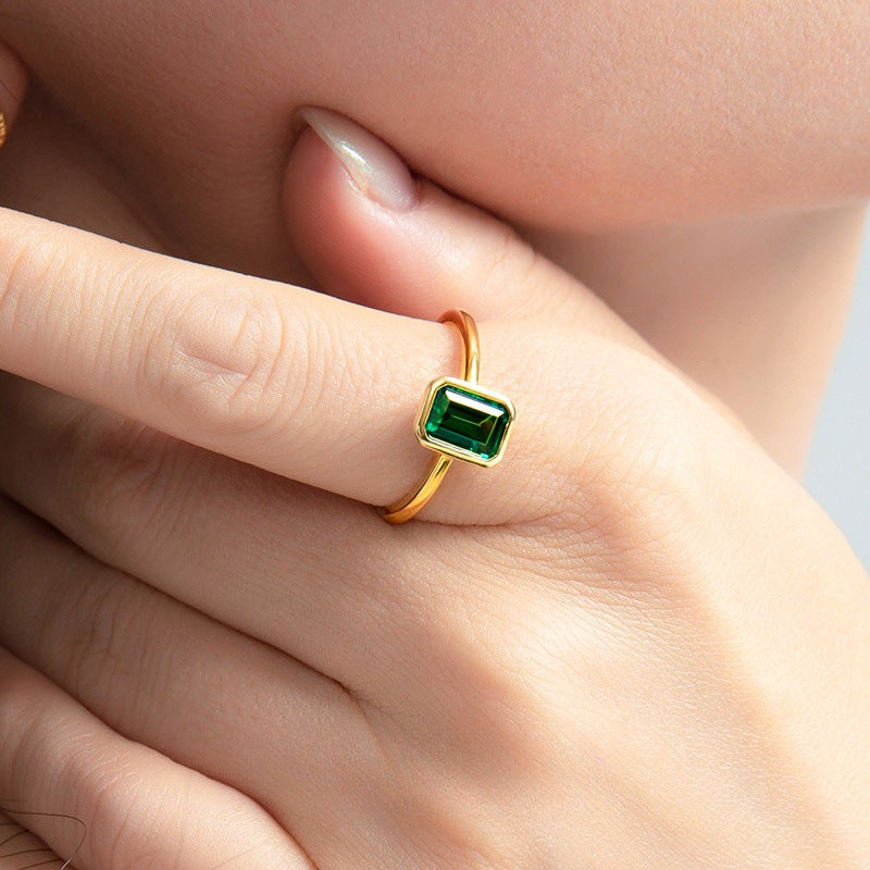 Womens Zircon Ring With 18K Gold Platingdirect From The Source