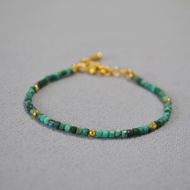 Retro Raw Phoenix Stone Aquamarine Bracelet For Women