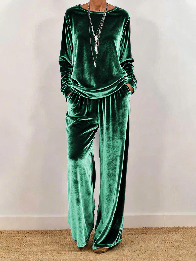 Stylish Minimalist And Relaxed Fit Womens Long Sleeve Set